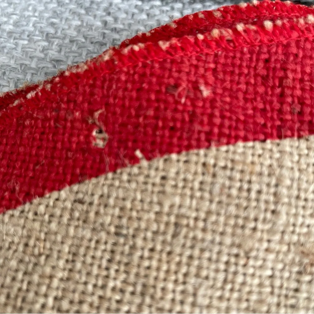 SET of 3 Vintage Nordic Burlap Holiday Placemats